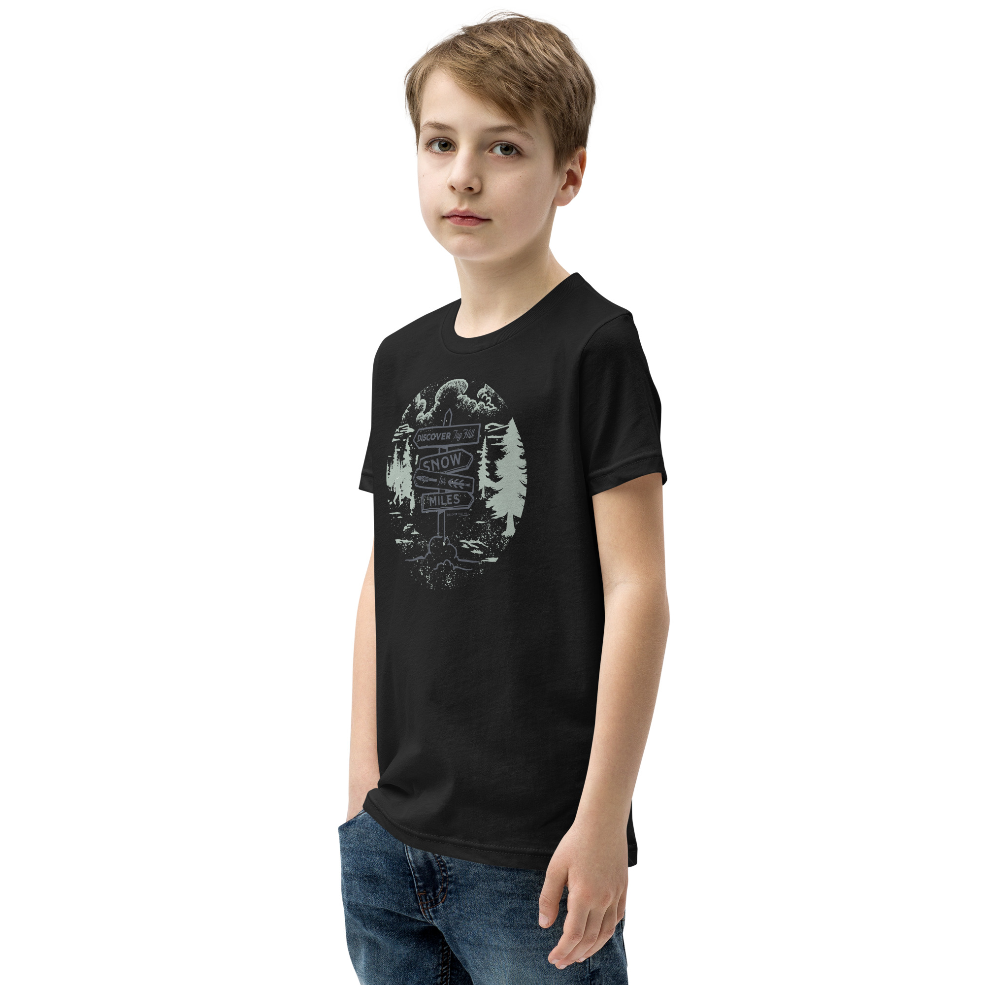 Youth Short Sleeve T-Shirt: Snow For Miles - Image 2