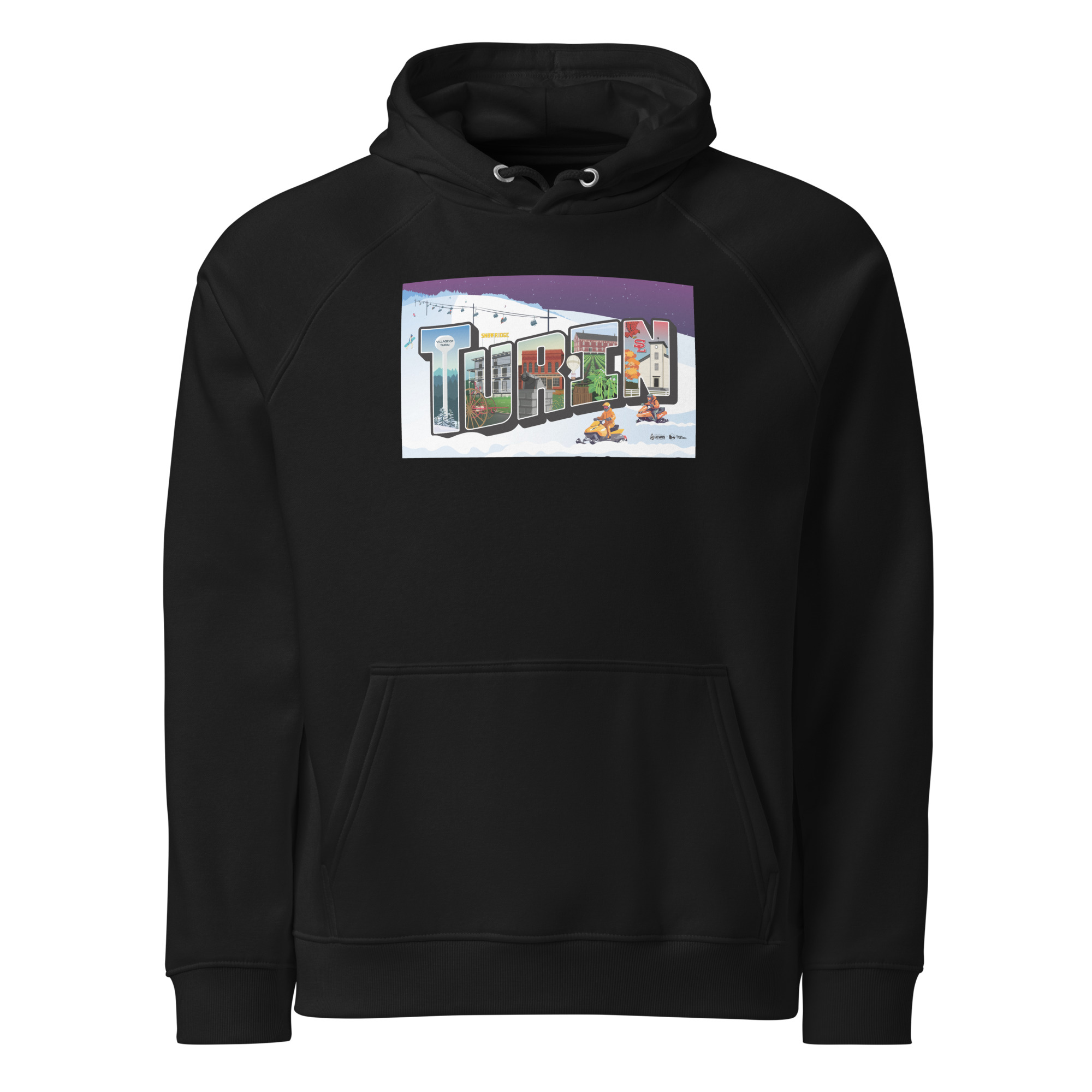 Unisex eco raglan hoodie: Turin