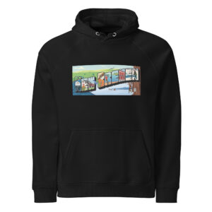 Unisex eco raglan hoodie: New Bremen