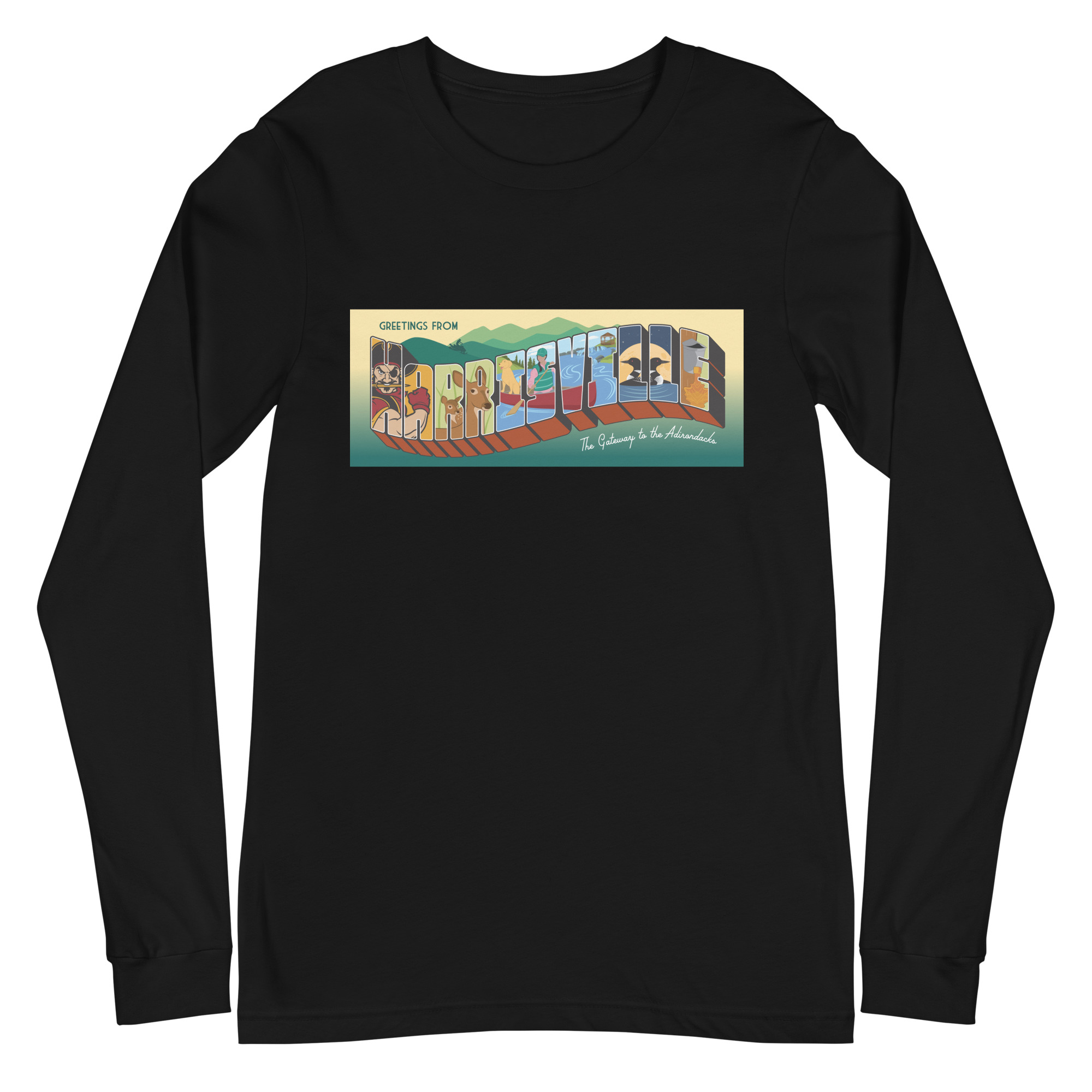 Unisex Long Sleeve Tee: Harrisville - Image 3