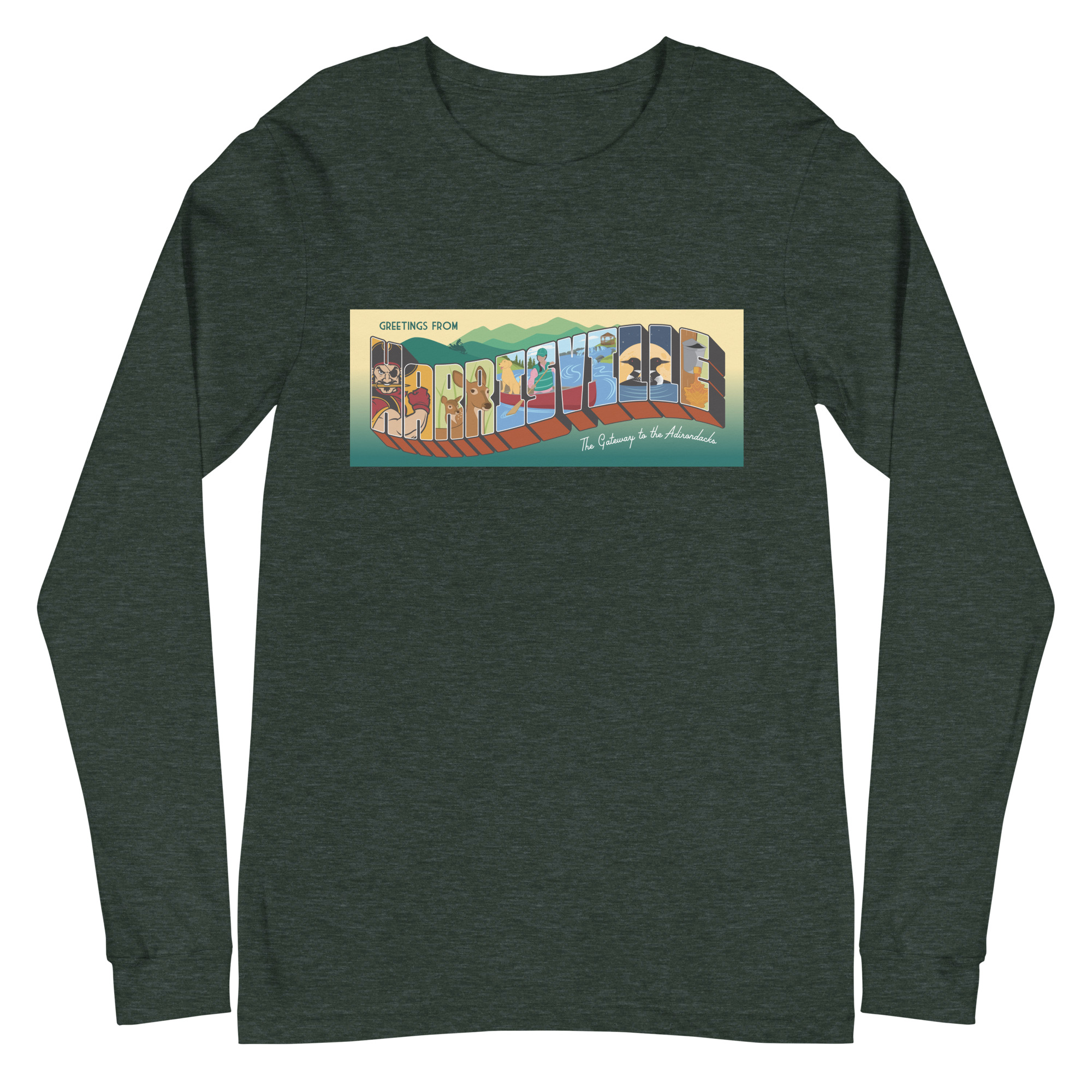 Unisex Long Sleeve Tee: Harrisville - Image 11