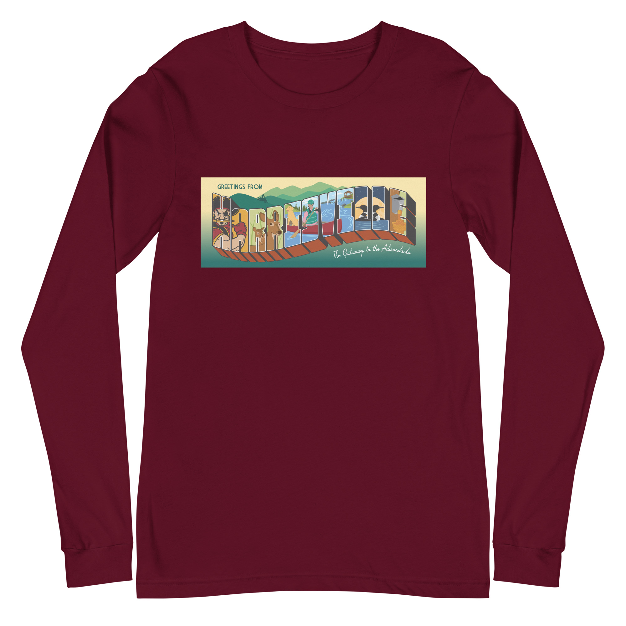 Unisex Long Sleeve Tee: Harrisville - Image 7