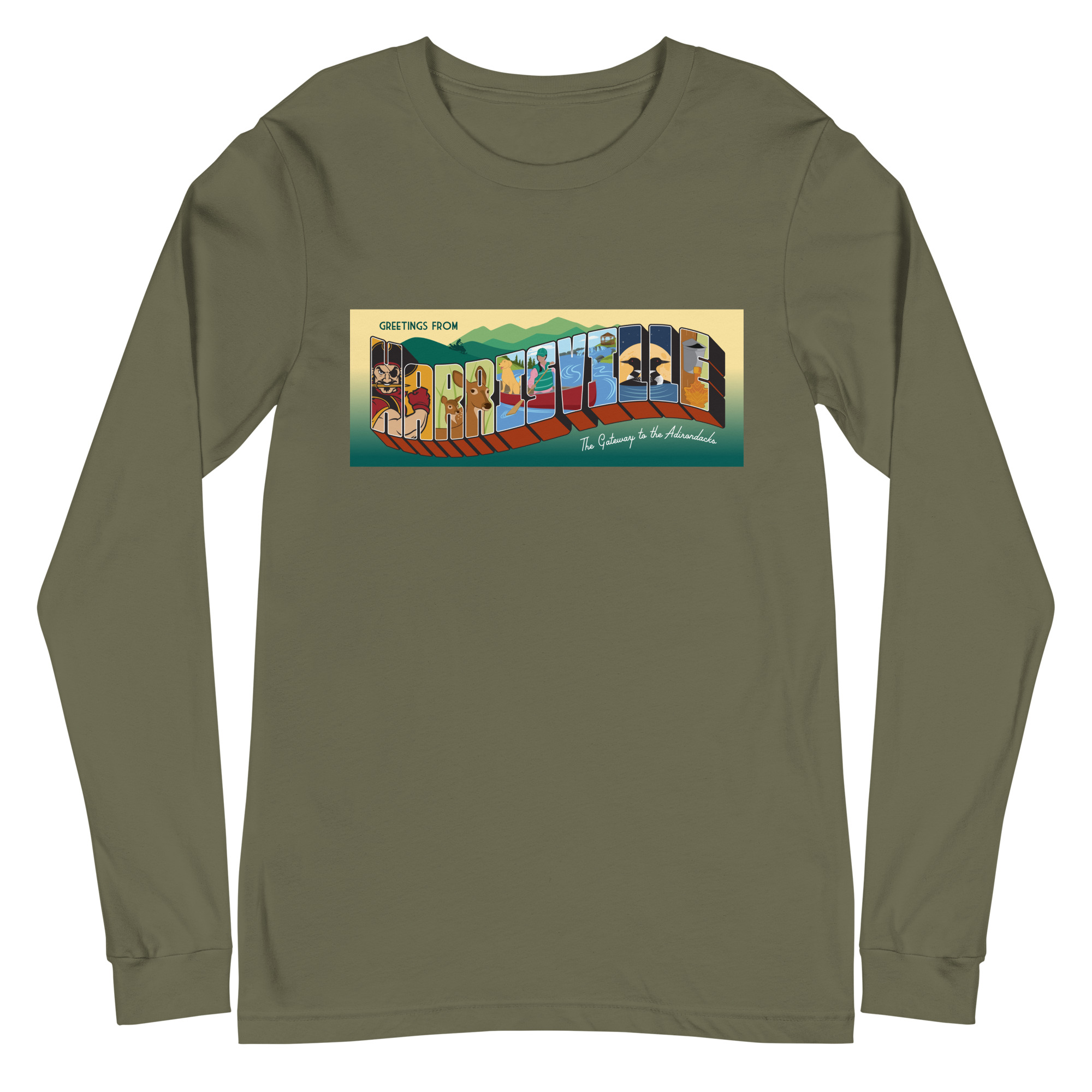 Unisex Long Sleeve Tee: Harrisville - Image 23