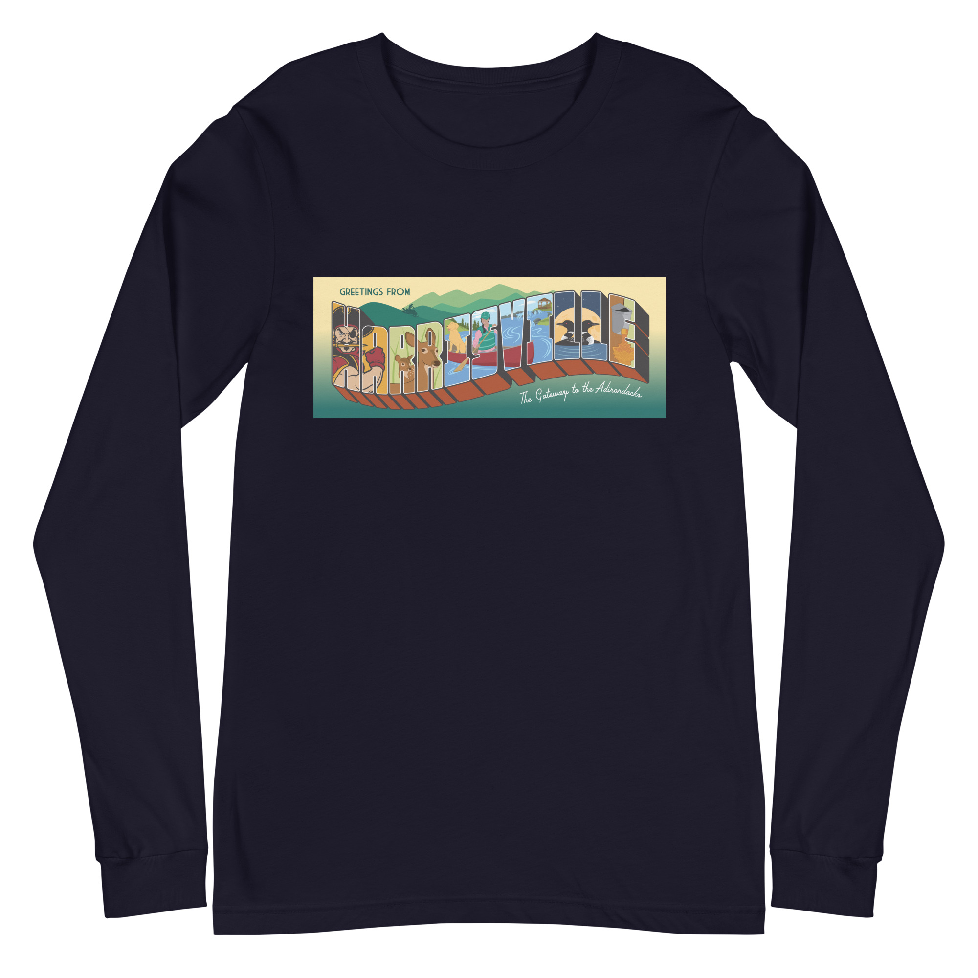 Unisex Long Sleeve Tee: Harrisville - Image 5