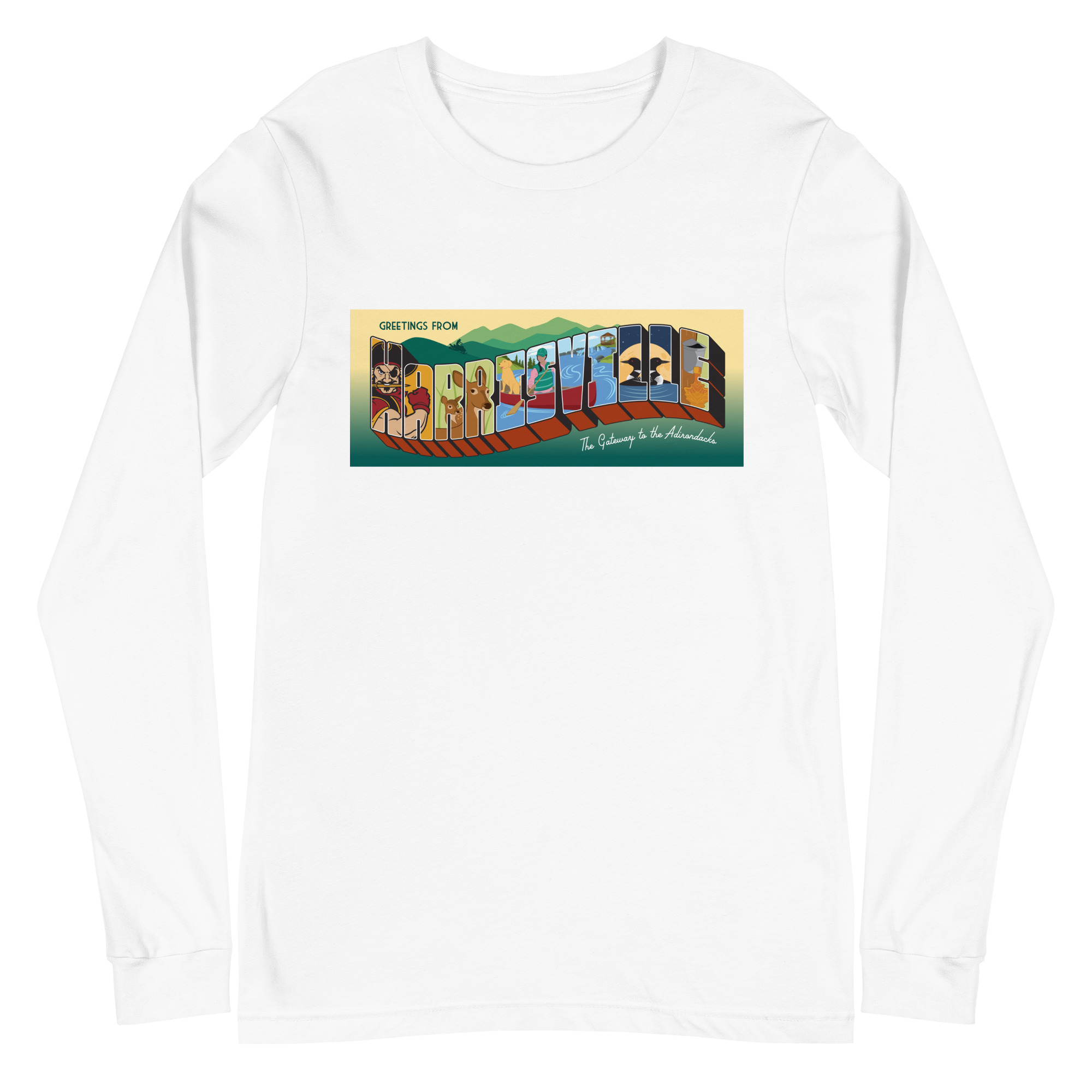 Unisex Long Sleeve Tee: Harrisville - Image 31